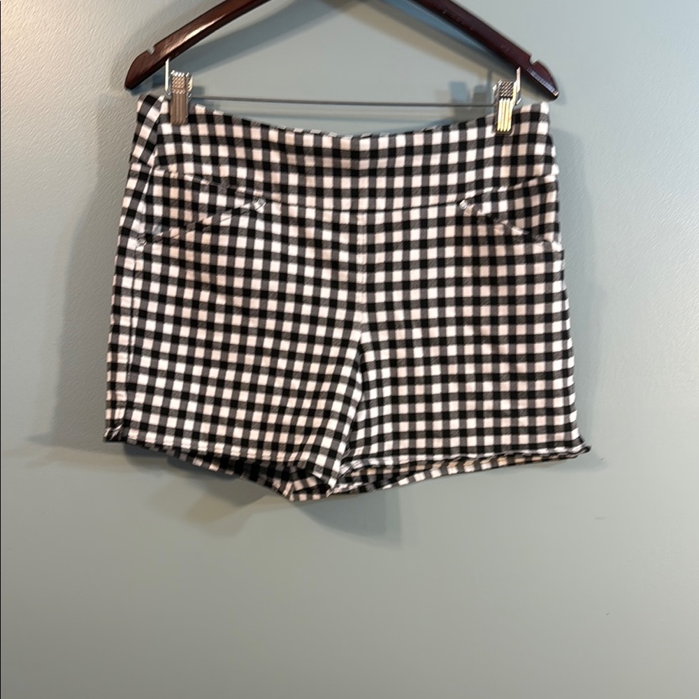 Black and White Checkered Women's Shorts